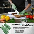 thumbnail image 2 of Glove Station Ultra Durable Series Cut Resistant Gloves - Cutting Gloves for Chefs, BBQ and Cooking - Level 5 Protection; Food Grade Safe Cut Proof Gloves - Green, Large Size, 2 of 4
