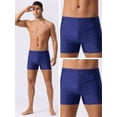 thumbnail image 4 of DARING DIVA Men's Casual Summer Solid Color Swimming Training Swim Trunks 36 Blue, 4 of 6