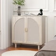 thumbnail image 2 of Topcobe Rattan Cabinet, Modern Sideboard, Buffet Storage Cabinet, Accent Cabinet with 2 Doors for Living Room Kitchen Hallway, Natural, 2 of 10