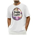 thumbnail image 1 of Camisa Casual de Cuello de la Tripulación de la Impresión de Pascua de Manga Corta de Verano Top Ligero de Poliéster para los Hombres, Camiseta de Manga Corta para el Uso Diario de Primavera Verano, 1 of 8