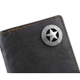 thumbnail image 2 of Monedero Vogueteen Biker Rock Star Concho de cuero negro para hombre, 2 of 6