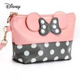 thumbnail image 2 of Disney Mickey Mouse Cosmetic Bags Women Makeup Bag New Cartoon Large Bow Tie Clutch Women Packages PU Leather Bag Handbag gifts Gao Jinjia LED, 2 of 2