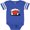 Football Blue and White, variant on Sams With Heart (for darks) Boys or Girls Baby Bodysuit