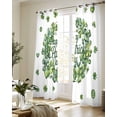 thumbnail image 5 of St Patrick's Day Sheer Curtains 63 Inch Length 2 Panels Set for Living Room/Bedroom, Green Lucky Shamrock Wreath Spring Vintage Kitchen Curtains Grommet Curtains Window Treatments 42"x63"x2, 5 of 7