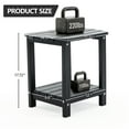 thumbnail image 6 of ENYLAY Adirondack Small Outdoor Side Table , Weatherproof HDPE Patio End Table with 2-Tier Storage for Firepit, Balcony, Garden, Poolside or Bathroom (Black, Set of 2), 6 of 7
