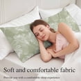 thumbnail image 5 of Sage Green Leaves Body Pillow Covers, Vintage Abstract Art Botanical Soft Breathable Throw Pillow Cases with Invisible Zipper, Decorative Pillowcase Pillows Protectors for Sofa Bed Couchair 20"x54", 5 of 9