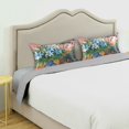 thumbnail image 3 of Yayeee Pillowcase Queen Size Set of 2 Satin Wrinkle Resistant Pillow Case, Blue Flowers, 3 of 8