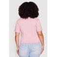 thumbnail image 4 of Women's Plus Size Distressed London Graphic Knot Front Tee, 4 of 4