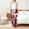 thumbnail image 6 of Lsque Buffalo Plaid Love And Gnome Print Women's Pajama Pants, Lounge Pant - Comfortable Home Wear,Elastic Waistband, Stylish Design-XX-Large, 6 of 9