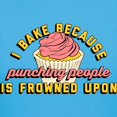 thumbnail image 3 of CafePress - I Bake Because Punching Pe Women's Classic T Shirt - Women's Traditional Fit Dark T-Shirt, 3 of 4