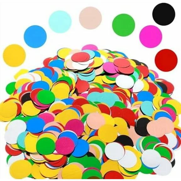 Glitter Confetti Foil Round Table Confetti Circle Dots Sparkle Metallic Sequin Birthday Confettis for Baby Shower Wedding Halloween Bachelorette Christmas Valentine Party Decorations