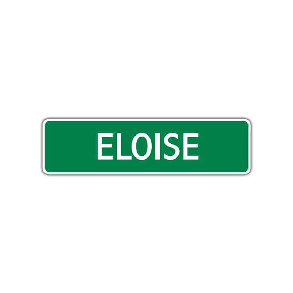 Eloise Girls Children Name Indoor Outdoor Letter Printed Label Wall Plaque Decoration Aluminum Metal Sign 4"x13.5"