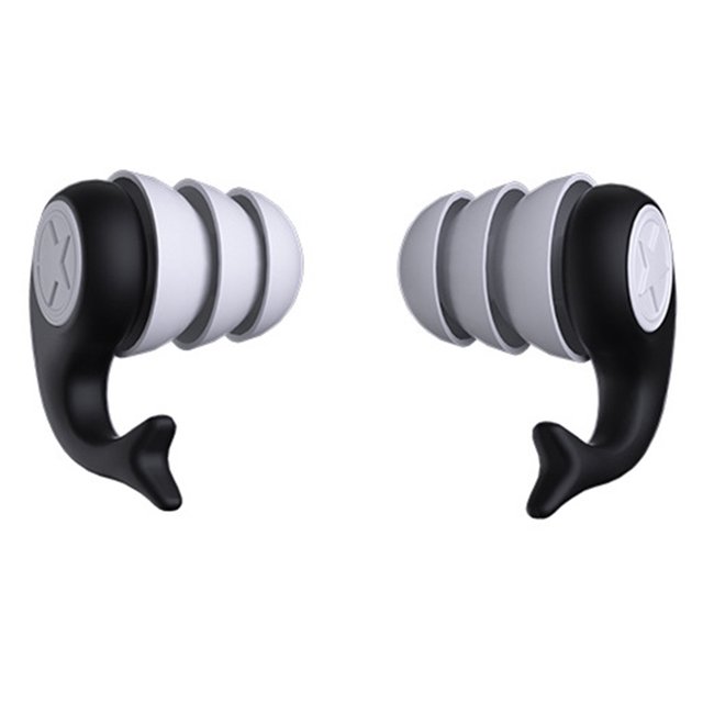 CSChome Bouchons d'Oreilles Antibruit Ergonomiques en Silicone 25 DB Réduction de Bruit Étanche Réutilisable Protection Auditive pour Travail Sommeil