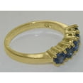 thumbnail image 5 of LBG British Made 10k Yellow Gold Natural Sapphire Womens Anniversary Ring - 33 size options - Size 8.5, 5 of 8