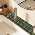 thumbnail image 2 of Yayeee Faucet Mat for Kitchen Sink 30" Diatomite Long Splash Guard Pad, Green Yellow Plaid Pattern, 2 of 7