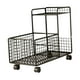 thumbnail image 5 of Carrito de servicio debajo del escritorio, carrito móvil con ruedas, estantería metálica multiusos para almacenamiento Doble capa negra, 5 of 9