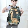 thumbnail image 6 of FORMRS Unisex School Backpack 17" Student Travel Bag with Laptop Compartment, Dinosaur at Night, 6 of 7