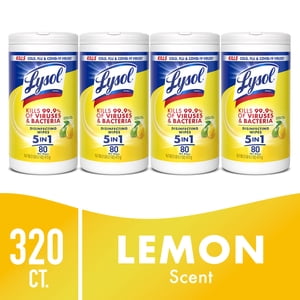 Lysol Disinfecting Wipes, Lemon & Lime Blossom, 320 Count