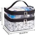 thumbnail image 5 of TIFOR Makeup Bags Double layer Travel Cosmetic Cases Make up Organizer Toiletry Bags，Travel Bag Essentials (White), 5 of 7