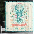 thumbnail image 4 of Ambesonne Deer Shower Curtain, Inspirational Ornaments, 69"Wx84"L, Multicolor, 4 of 5