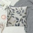 thumbnail image 2 of Nawypu  Leaf Jacquard Throw Pillow Covers  Decorative Blue Grey Leaf Pillowcases Cushion Covers for Couch Sofa, 2 of 5