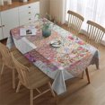 thumbnail image 2 of Pioneer Flower Floral Print Pattern Rectangle Tablecloth 60x84in,Waterproof Polyester Rectangle Table Cloth, Wipeable Spillproof Polyester Tablecloth for Dining, Camping, Indoor and Outdoor, 2 of 5
