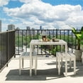 thumbnail image 2 of Afuera Living 3-Piece Modern Aluminum Outdoor Bistro Set in Silver, 2 of 10