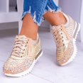 thumbnail image 3 of Chaussures Orthopédiques Confortables Élégantes Cristal Strass Femmes Chaussures de Sport Décontractées, 3 of 4