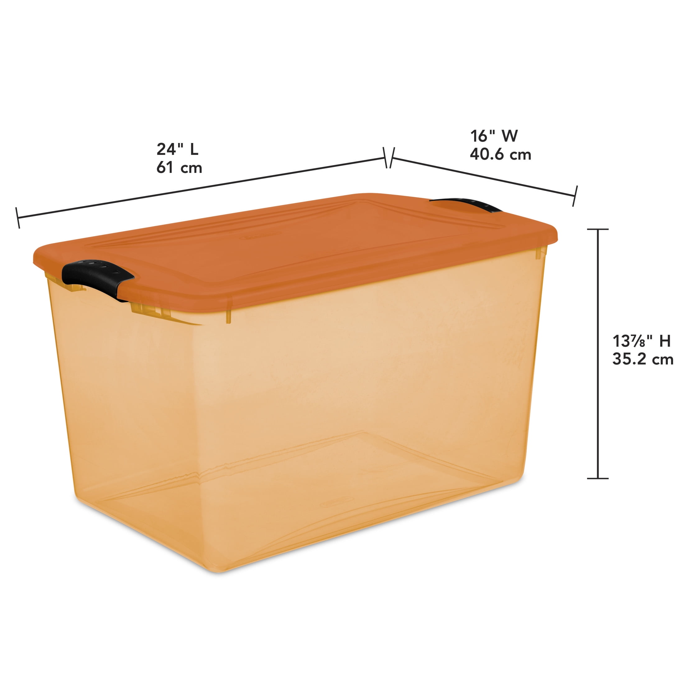 籐*家具…110×46×70 Sterilite Large Storage Bin, 66 Quart Latch Box Plastic Adult With