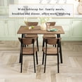 thumbnail image 4 of furlinkhm Kitchen Dining Table Set for 4, Modern Rectangular 5 Piece Dining Room Table and Chairs Set, Brown Wooden Metal Table Set for Family Dinner, Party, Afternoon Tea and Work (Curved Moon), 4 of 6