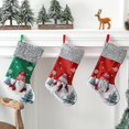 thumbnail image 4 of Green Santa Claus Medias navideñas, decoración navideña grande, medias de gnomo sueco de felpa 3d de 18 "para decoración de vacaciones en el hogar, 4 of 5