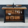 thumbnail image 5 of Pemberly Row Modern Transitional Chestnut Wood Finish 42" Home Bar, 5 of 10