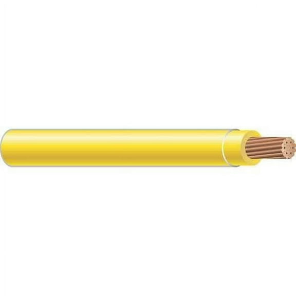 THHN Building Wire, Copper, 10 AWG, 1C, Yellow, Stranded, 500 ft
