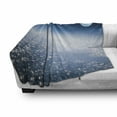 thumbnail image 3 of Space Soft Flannel Fleece Blanket, Aerial Atmosphere View of the Planet Earth with Moon Satellite World Horizon Picture, Cozy Plush for Indoor and Outdoor Use, 50" x 60", Pale Blue, by Ambesonne, 3 of 6