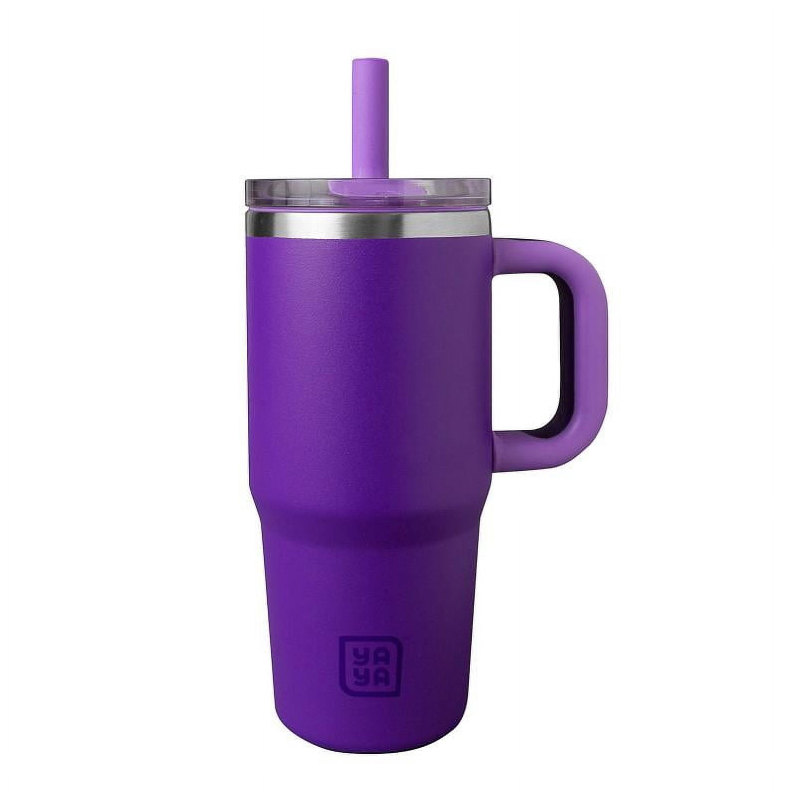 YAYA My First Travel Tumbler for Toddlers, Portable Stainless Steel Tumbler with Silicone Straw & Leak-Proof Lid, Insulated Bottle for 12+ Hrs of Cold Drinks