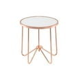 thumbnail image 2 of ACME Alivia End Table in Rose Gold & Frosted Glass, 2 of 2