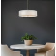 thumbnail image 6 of Kira Home Lindos 20" Double Drum Pendant Light, Chandelier, Sheer Outer, White Inner Fabric Shade, Brushed Nickel, 6 of 8