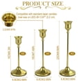 thumbnail image 3 of HIDAWN Gold Candlestick Holders Set of 9, Metal Taper Candle Holders, Home Decor Holder Set for Table, Mantel, Room Decorations Housewarming Gift Gold, 3 of 9