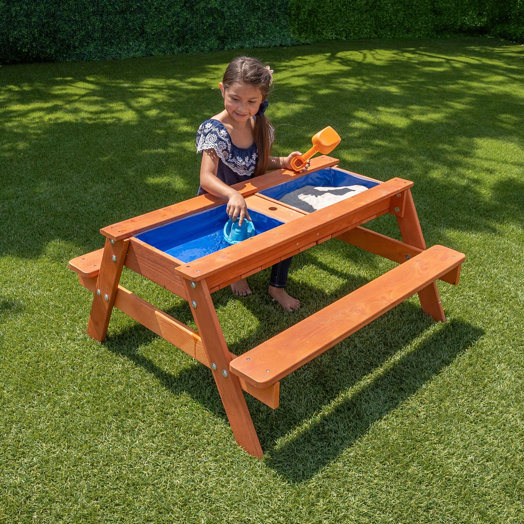 Sportspower Wooden Picnic Table with Sand Play and Water Play and