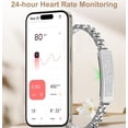 thumbnail image 2 of Smart Bracelet Fitness Tracker Heart Rate Monitor Sleep Tracker Step Counter Calories Pedometer Activity Tracker Remote Camera Dress Health Wristband for Women Ladies, 2 of 7