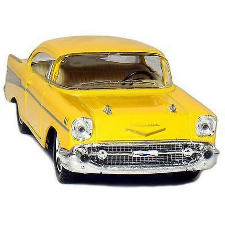 5" Kinsmart 1957 Chevrolet Bel Air Diecast Model Toy Car 1:40 Chevy Yellow