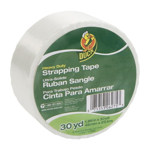 Duck Brand 1.88 in. x 30 yd. Heavy Duty White Strapping Tape