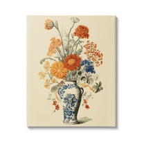 Stupell Industries Ornate Pottery Bouquet Botanical & Floral Painting Gallery Wrapped Canvas Art Print Wall Art, 36 x 48