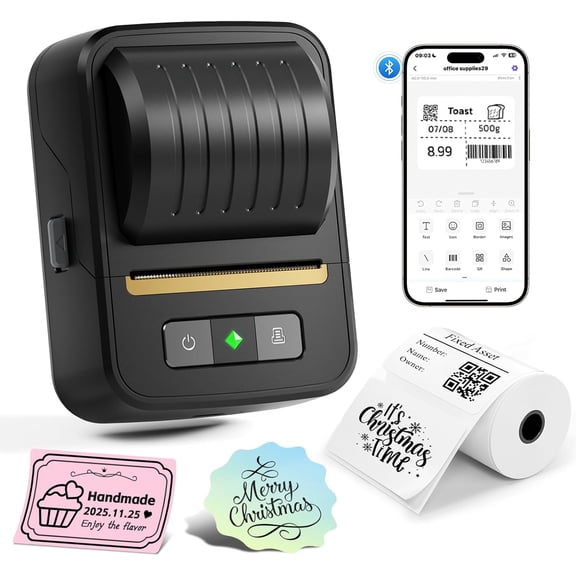 Bluetooth Thermal Label Maker N20 with Tape Compact 2000mAh Battery Labels