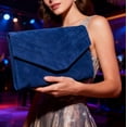 thumbnail image 6 of Kwuty Clutch Purse for Women Evening Bag Evening Purses Wedding Party Purses Clutch Bag Velvet Suede Pleated, 6 of 6