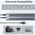 thumbnail image 6 of Powered USB 3.1 Hub, 16 Ports USB 3.1 Hub with 10Gbps Data Speed,Aluminum Housing, USB Hub Powered with 90W Power Adapter, USB Hub for PC/Laptop, Computer, Flash Drive, Printer, Camera, 6 of 7