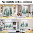 thumbnail image 6 of Forest Green Kitchen Curtains 84 Inch Length, Spring Summer Watercolor Pine Tree Grommet Top Bedroom Living Room Curtains, Light Filtering Cafe Curtain Drapes 2 Panels Set 84''x84'', 6 of 9