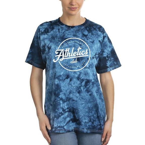 Athletics Club Slogan Round Tie Dye Crystal Women -Image by Shutterstock, Female Large