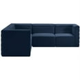 thumbnail image 4 of Meridian Furniture Quincy Navy Velvet Modular Sectional, 4 of 12