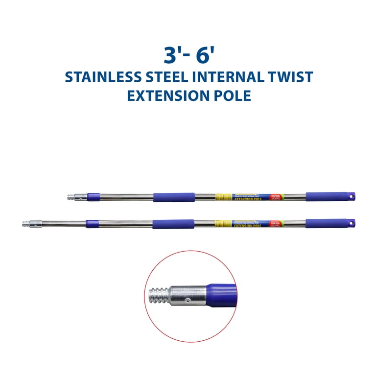 Premier Paint Roller 3-6ft Stainless Steel Extension Pole photo 1